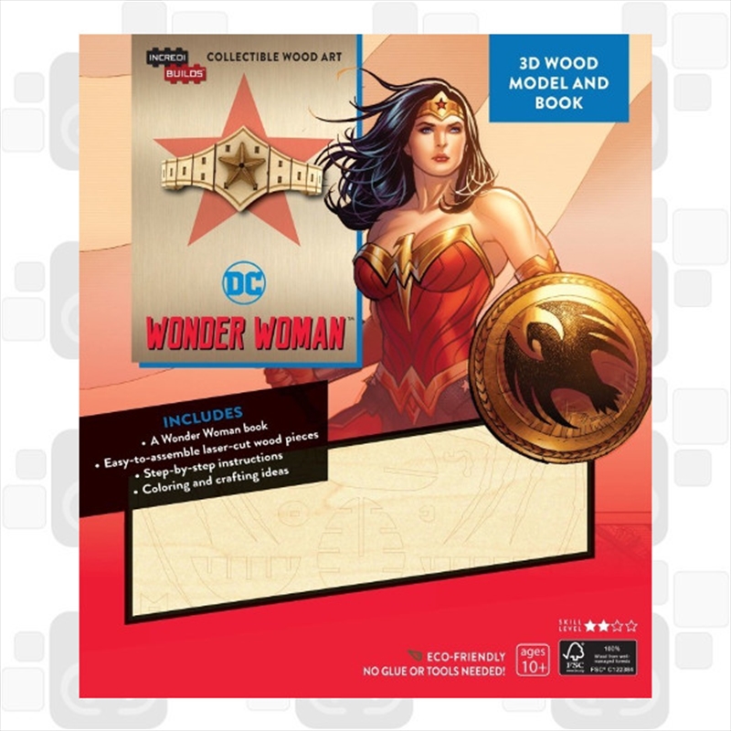 Incredibuilds Wonder Woman 3D Wood Model and Book/Product Detail/Building Sets & Blocks