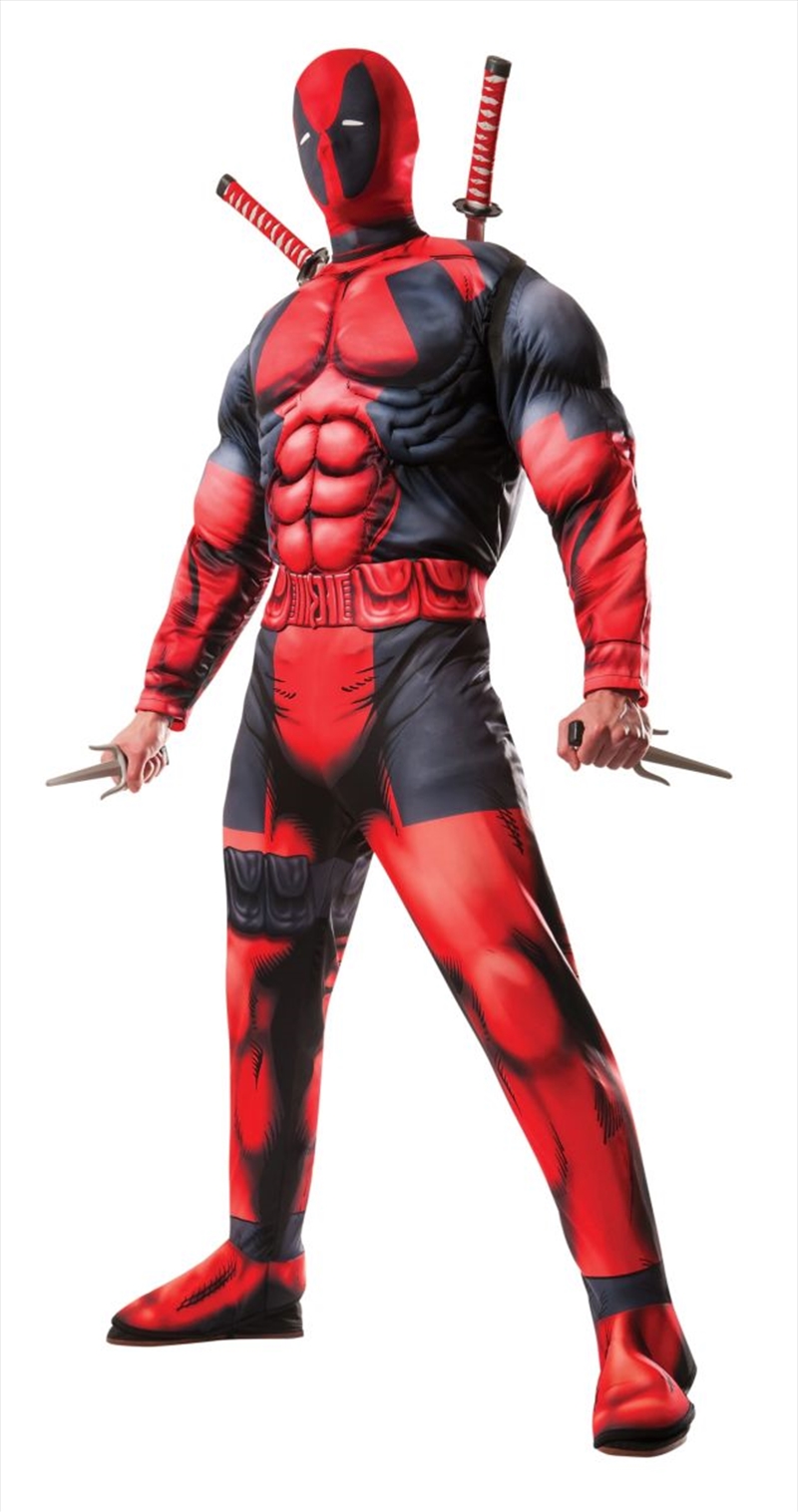 Deluxe Muscle Chest Adult Deadpool Costume | Apparel