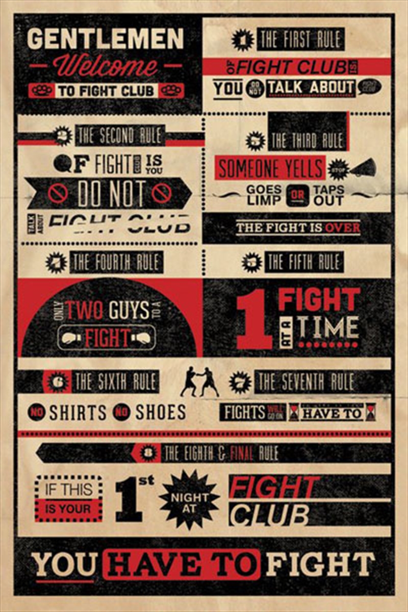 Fight Club - Infograpic | Merchandise