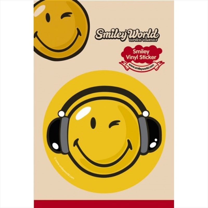 Smiley Headphones Vinyl Sticker/Product Detail/Stickers
