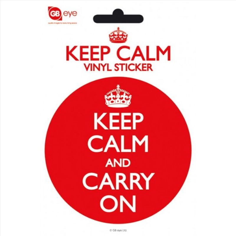 Keep Calm And Carry On Sticker/Product Detail/Stickers