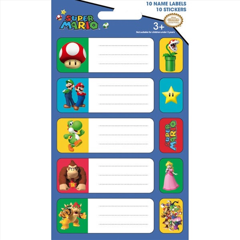 Nintendo: Super Mario Name Labels And Stickers/Product Detail/Stickers