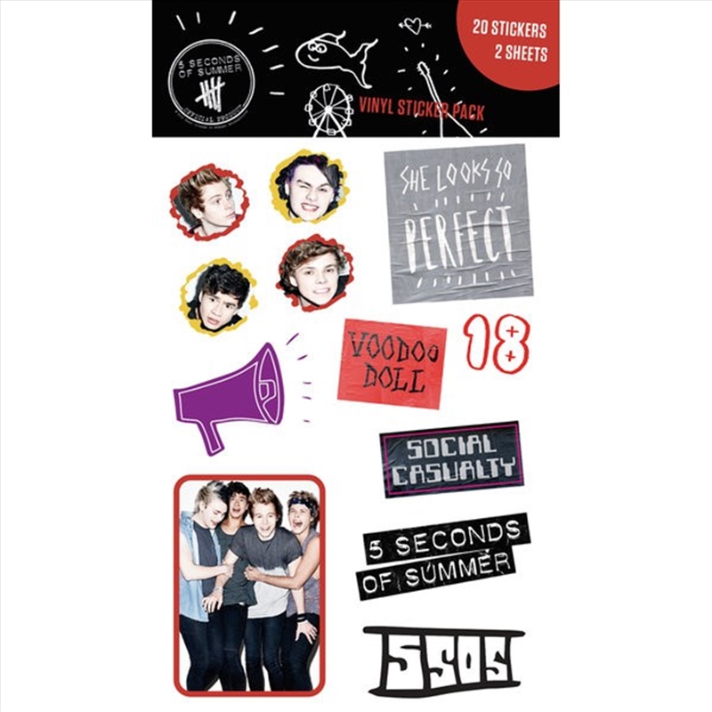5 Seconds of Summer Mix Sticker Pack/Product Detail/Stickers