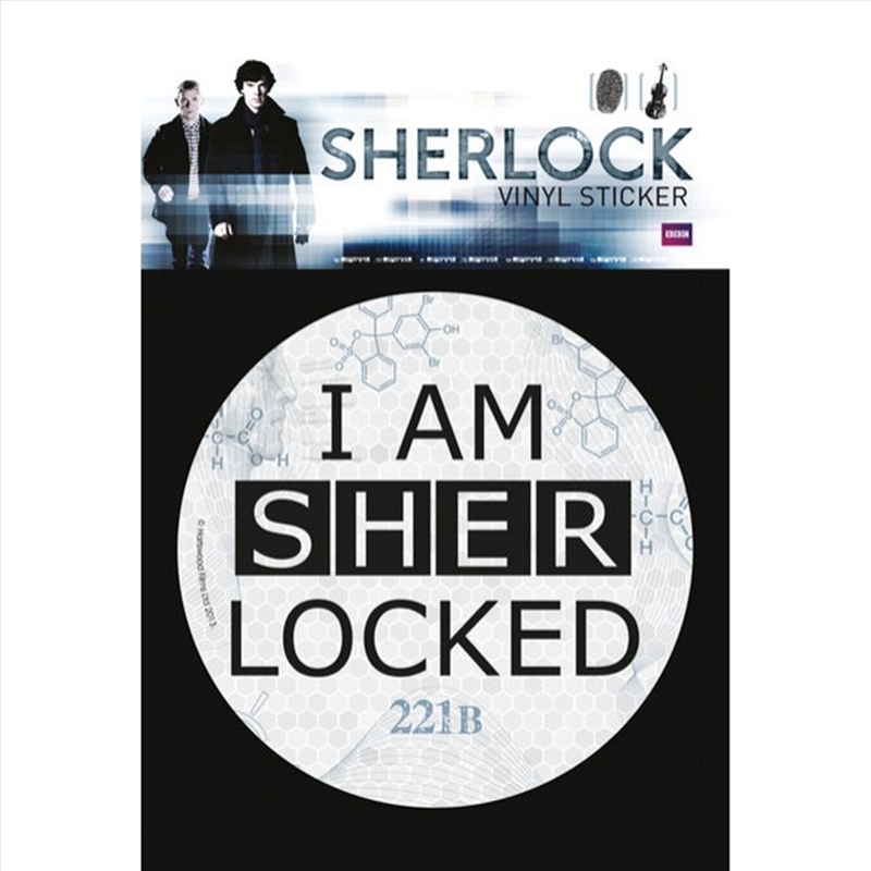Sherlock - I am Sher-Locked Vinyl Sticker/Product Detail/Stickers