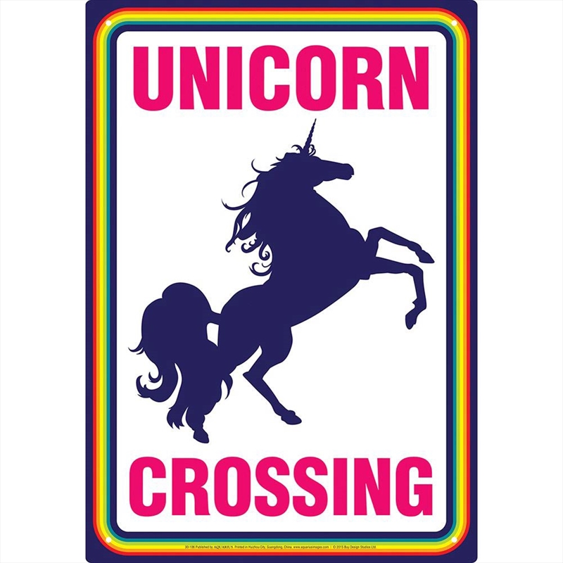 Unicorns Crossing Tin Sign/Product Detail/Posters & Prints