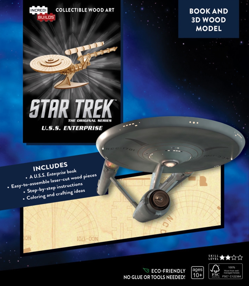 Incredibuilds Star Trek U.S.S. Enterprise Book And 3D Wood Model/Product Detail/Biographies & True Stories