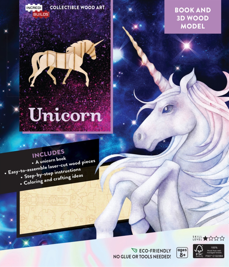 Incredibuilds Unicorn Book And 3D Wood Model/Product Detail/Self Help & Personal Development