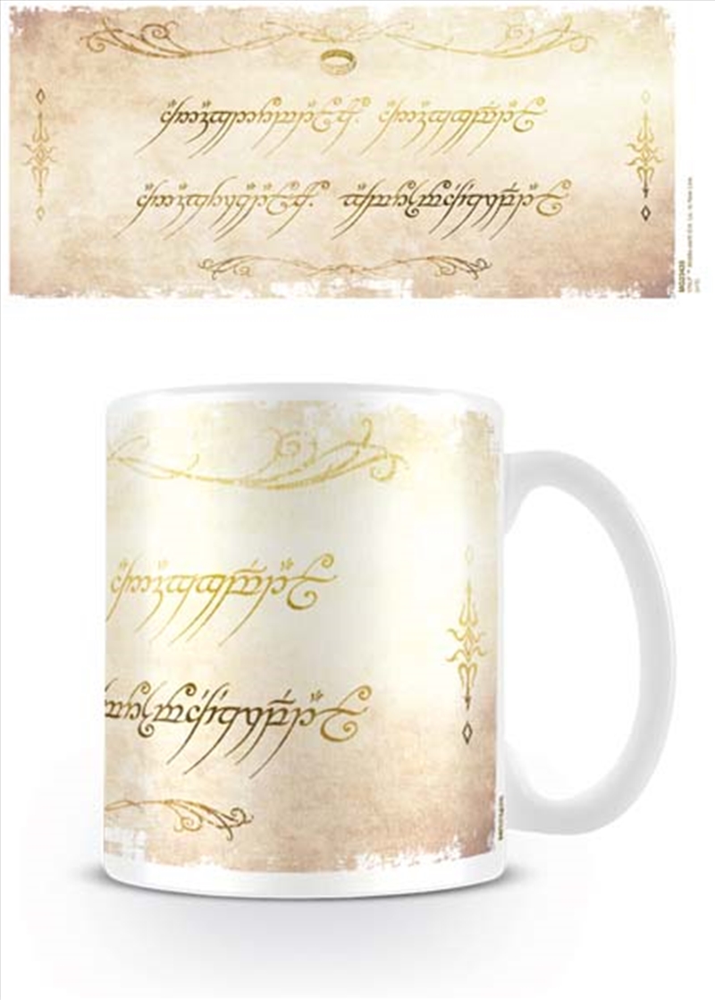 The Lord Of The Rings - Ring Inscription/Product Detail/Mugs