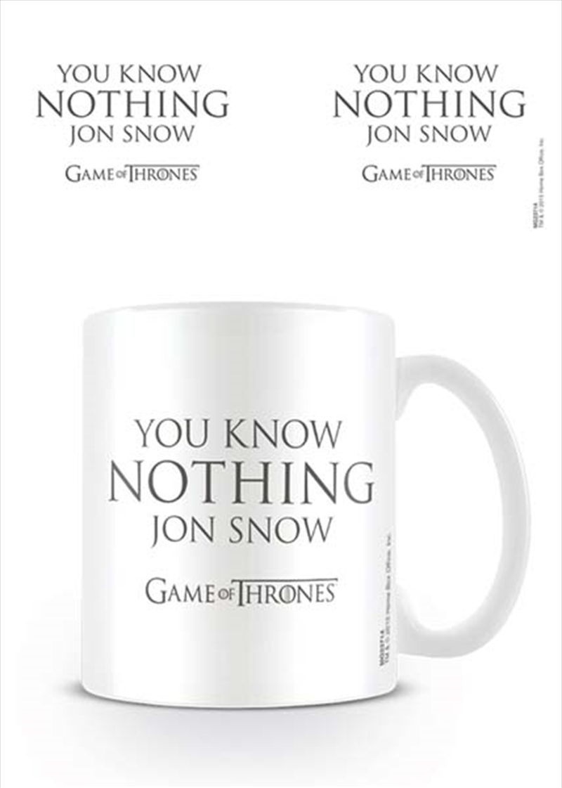 Game of Thrones - You Know Nothing Jon Snow/Product Detail/Mugs