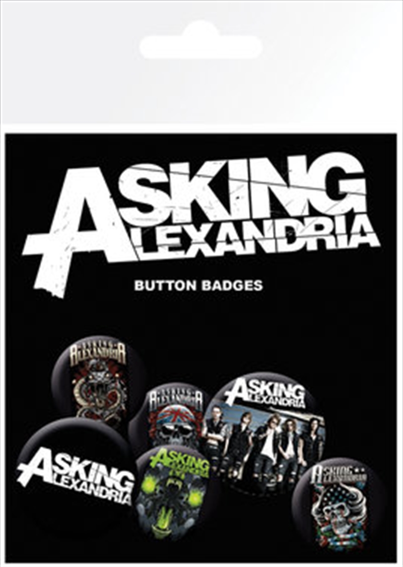 Asking Alexandria Badge 6 Pack/Product Detail/Buttons & Pins