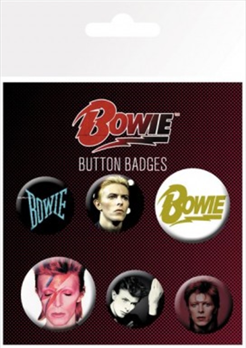 David Bowie Mix Badge 6 Pack | Merchandise