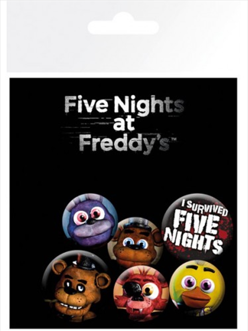 Five Nights at Freddy's Badge 6 Pack | Merchandise