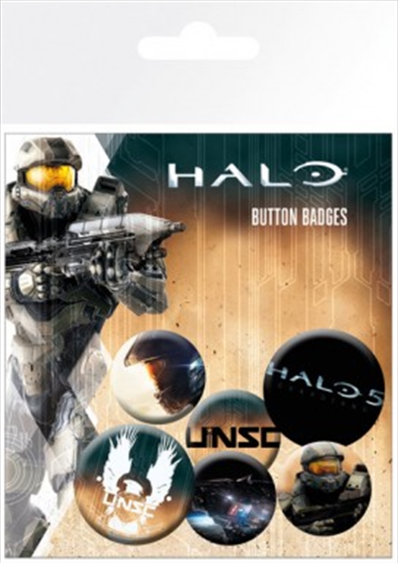 Halo 5 Badge 6 Pack/Product Detail/Buttons & Pins