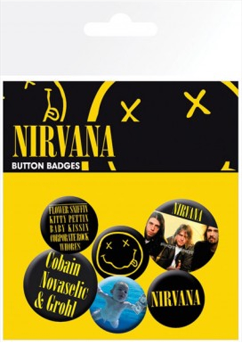 Nirvana Badge 6 Pack/Product Detail/Buttons & Pins