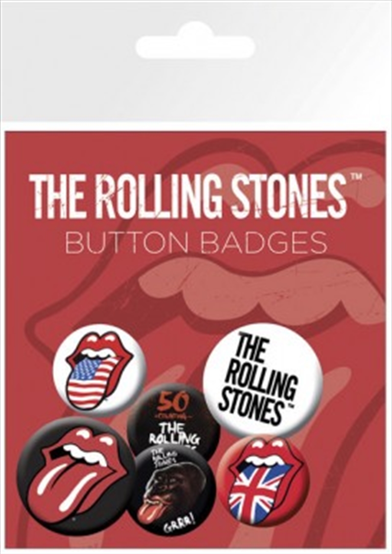 The Rolling Stones Lips Badge 6 Pack | Merchandise