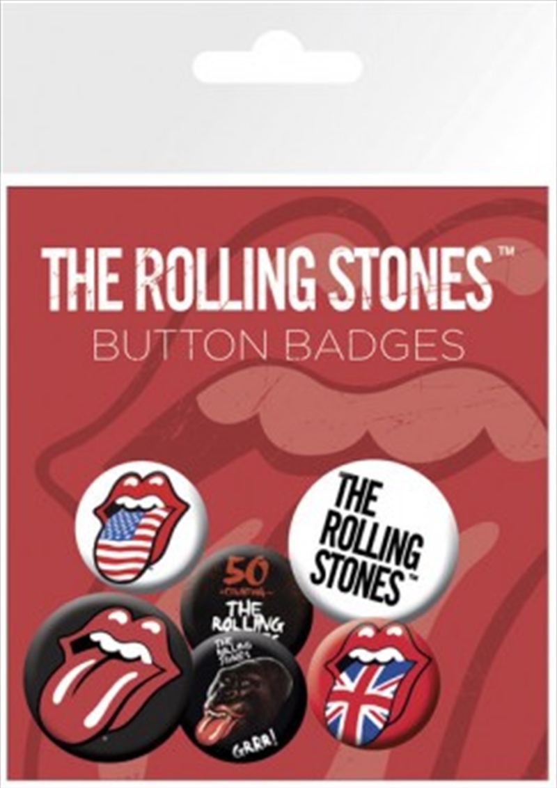 The Rolling Stones Lips Badge 6 Pack/Product Detail/Buttons & Pins