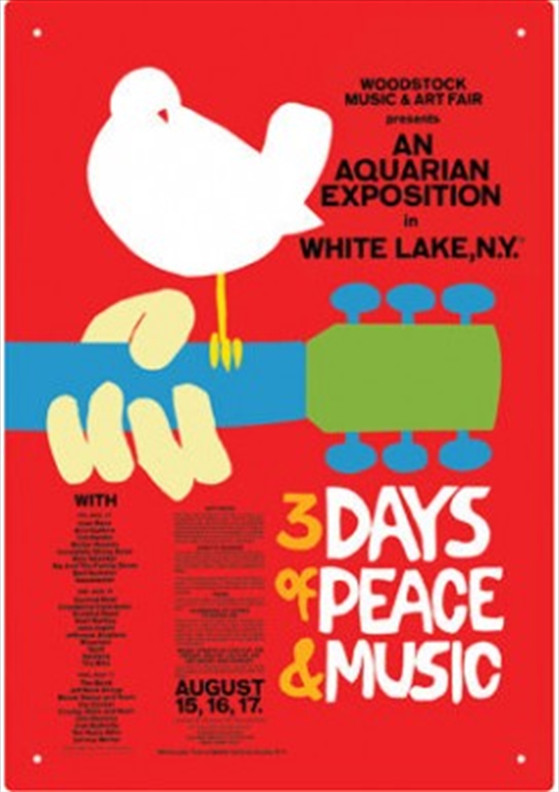 Woodstock Tin Sign | Merchandise