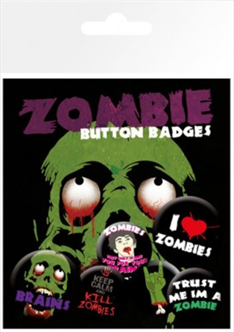 Zombies I Love Badge 6 Pack | Merchandise