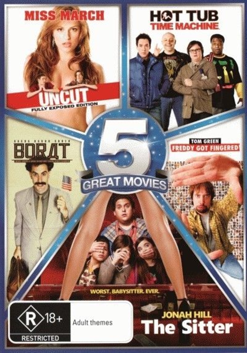 Miss March - Uncut / Hot Tub Time Machine / Freddy Got Fingered / The Sitter / Borat - 5 Pack Comedy/Product Detail/Drama