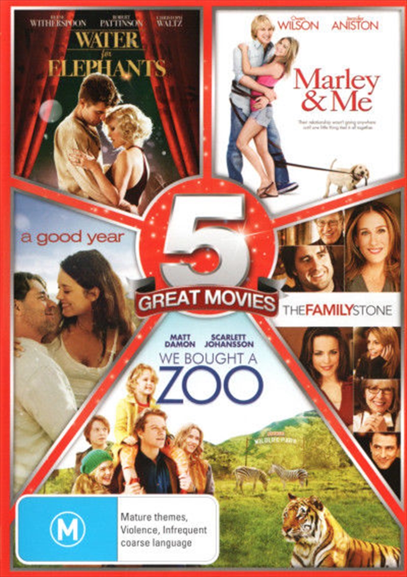 Water For Elephants/ Marley And Me/ A Good Year/ The Family Stone/ We Bought Zoo/Product Detail/Drama