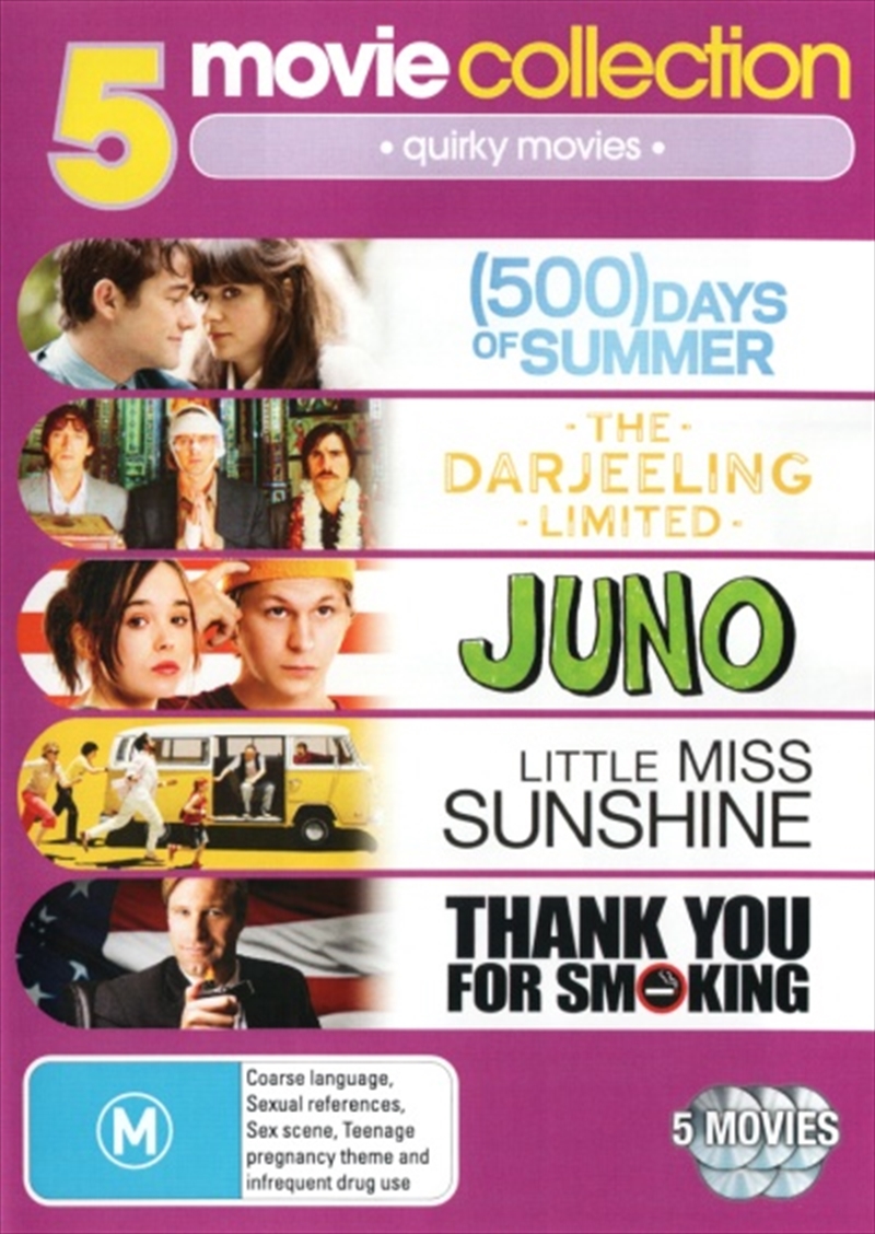 500 Days of Summer/The Darjeeling Limited/Juno/Little Miss Sunshine/Thank You for Smoking/Product Detail/Comedy