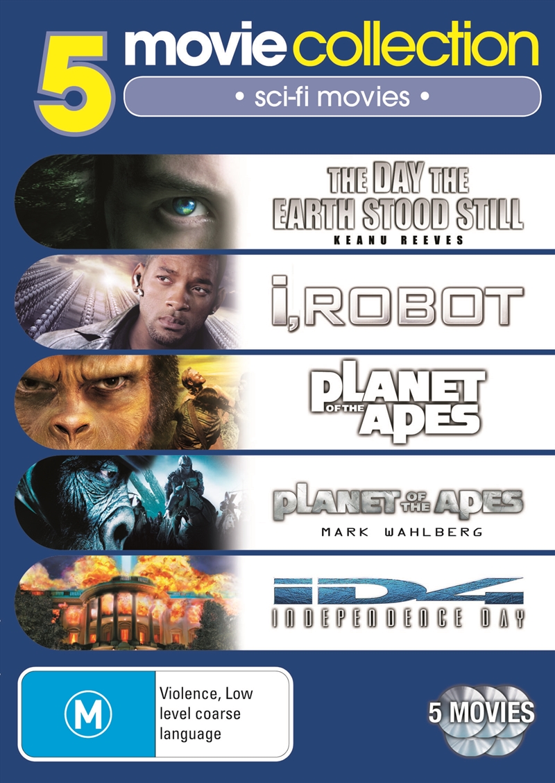 Day The Earth/ I Robot/ Planet Of The Apes/ Independence Day - 5 Movies/Product Detail/Sci-Fi