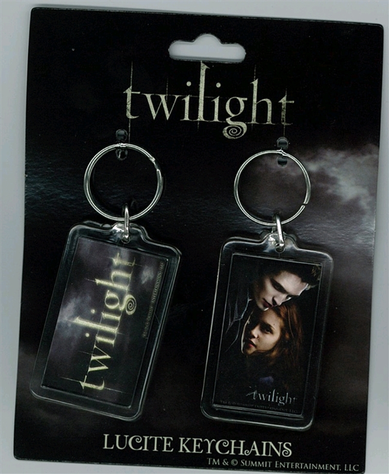 Twilight - Lucite Keychain 2-Pack Set 6 Logo and One Sheet/Product Detail/Keyrings