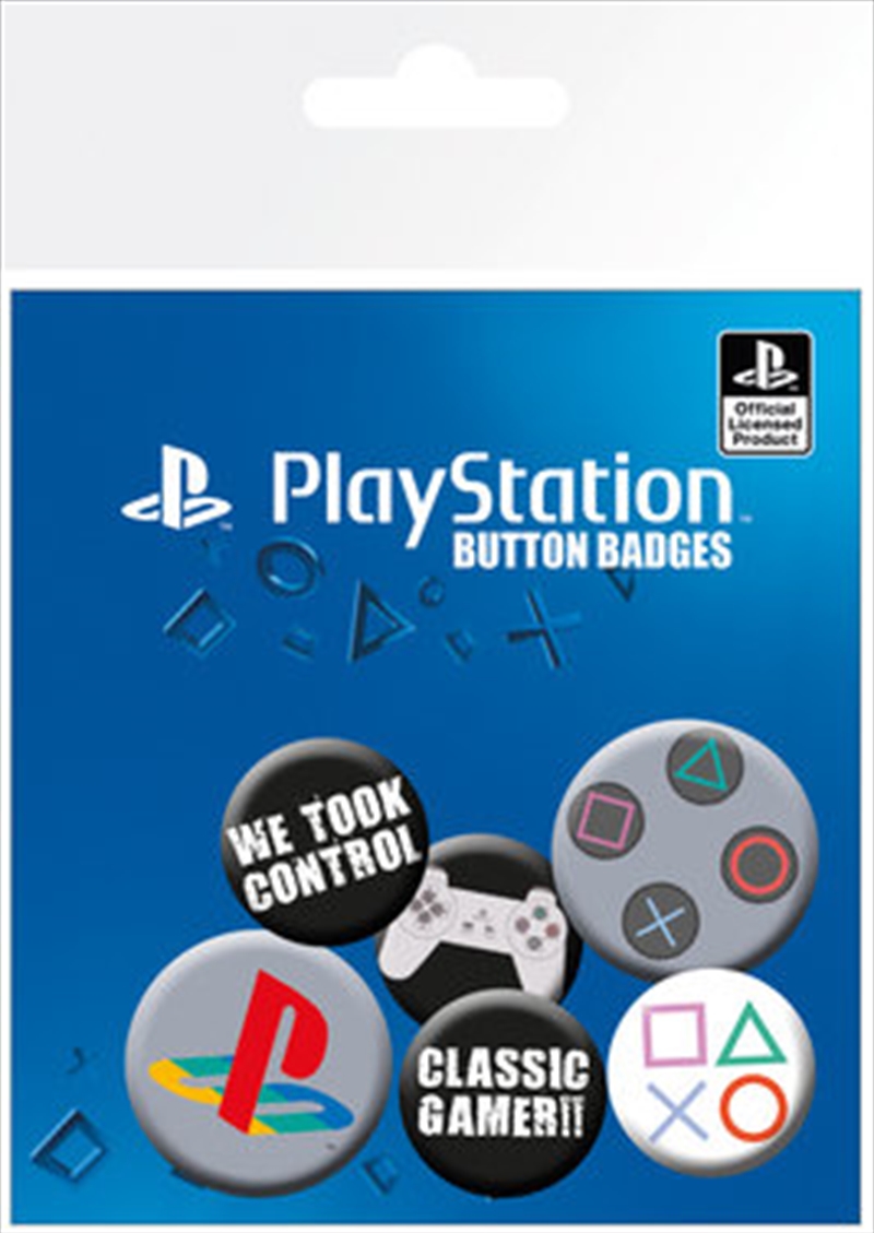 Playstation Classic Badge - 6 Pack | Merchandise