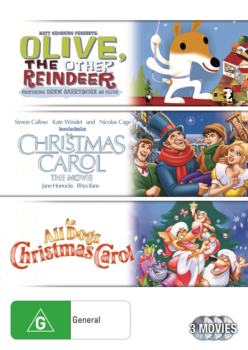 Buy Olive The Other Reindeer/Christmas Carol/An All Dogs Christmas Carol on DVD | Sanity