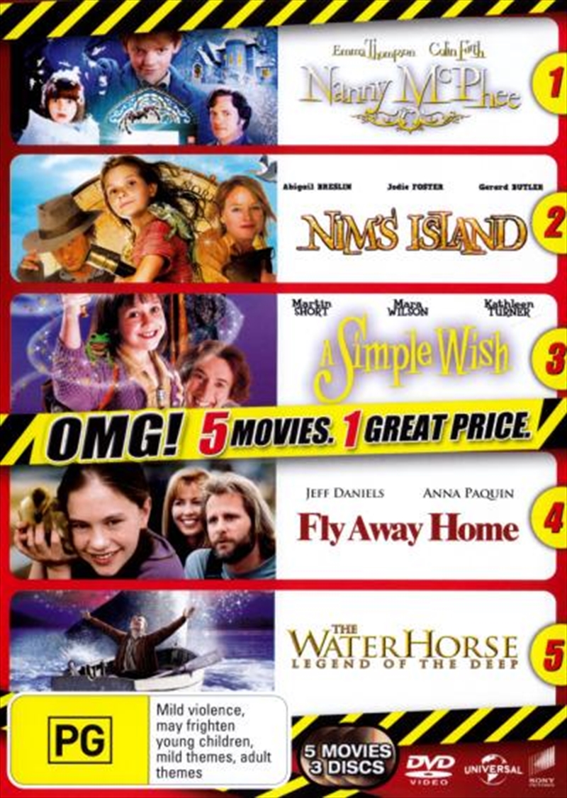 Nanny McPhee/Nim's Island/A Simple Wish/Fly Away Home/Water Horse/Product Detail/Fantasy