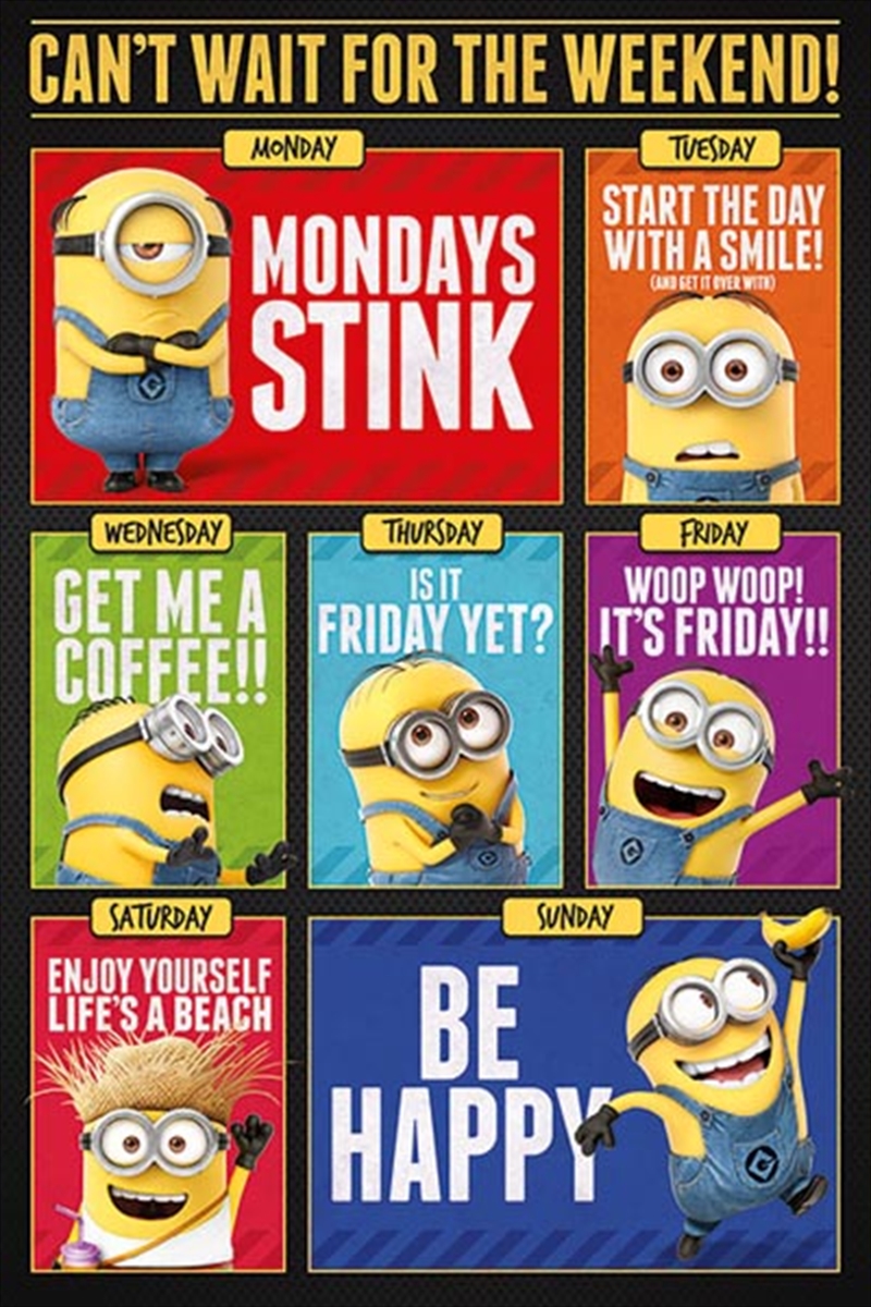 Despicable Me 3 - Days Of The Week/Product Detail/Posters & Prints