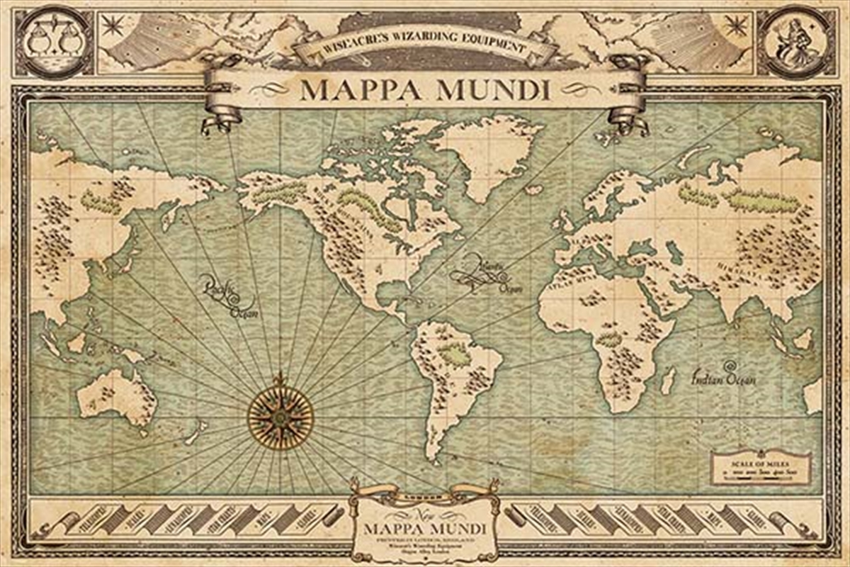 Fantastic Beasts And Where To Find Them - Mappa Mundi/Product Detail/Posters & Prints