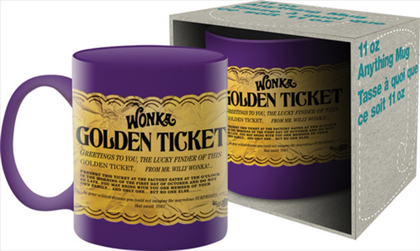 Willy Wonka Golden Ticket Ceramic Mug | Merchandise