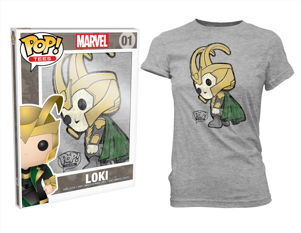 Thor - Loki Pop! T-Shirt Womens Grey S/Product Detail/Shirts