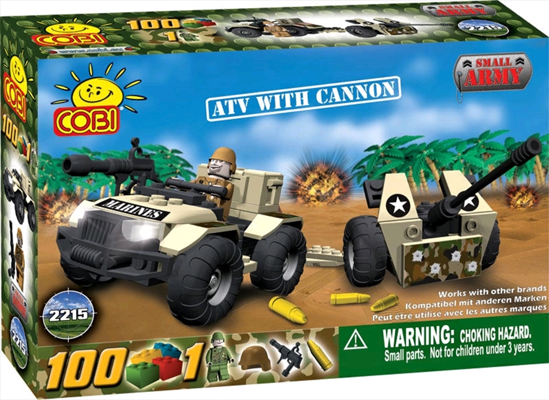 Small Army - 100 Piece ATV with Cannon Military Vehicle Construction Set/Product Detail/Building Sets & Blocks