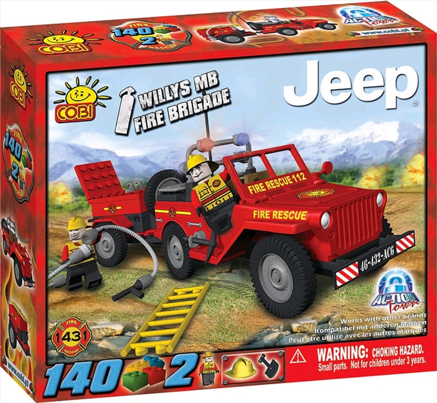 Action Town - 140 Piece Willys MB Jeep Fire Brigade Construction Set/Product Detail/Building Sets & Blocks