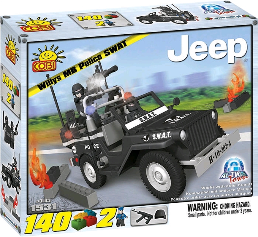 Action Town - 140 Piece Willys MB Jeep Police SWAT Car Construction Set/Product Detail/Building Sets & Blocks