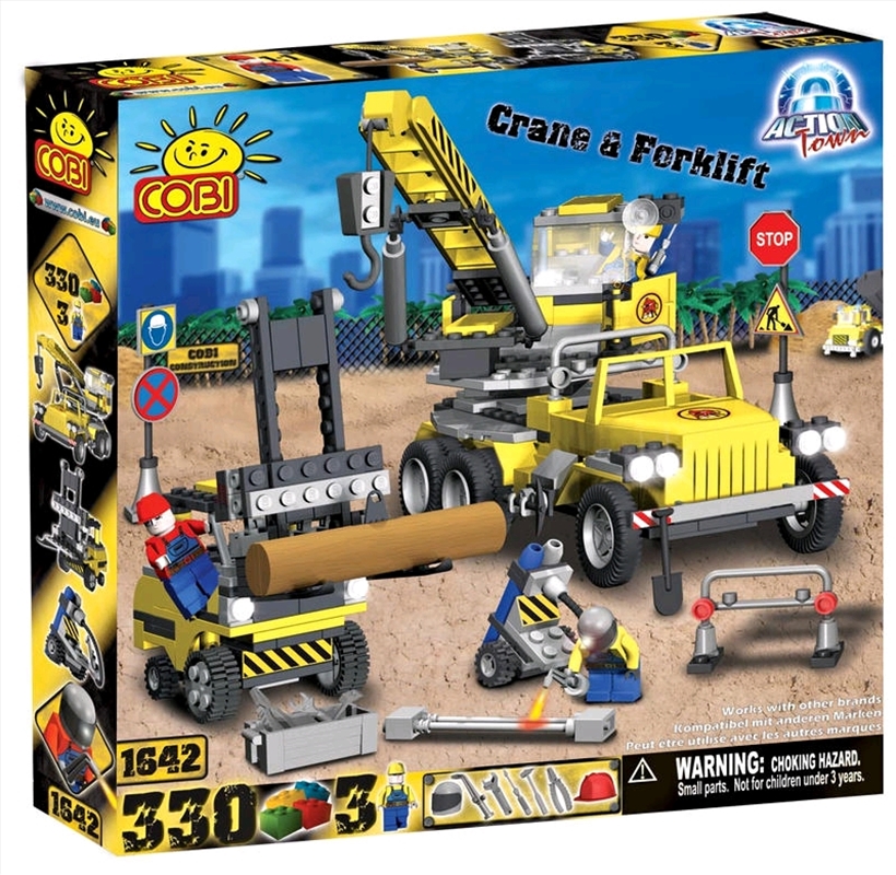 Action Town - 330 Piece Construction Crane and Forklift Construction Set/Product Detail/Building Sets & Blocks