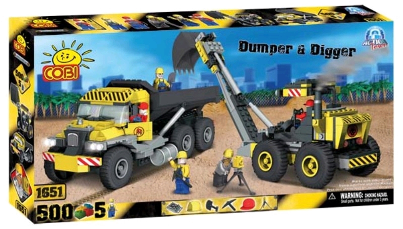 Action Town - 500 Piece Construction Dumper and Digger Construction Set/Product Detail/Building Sets & Blocks
