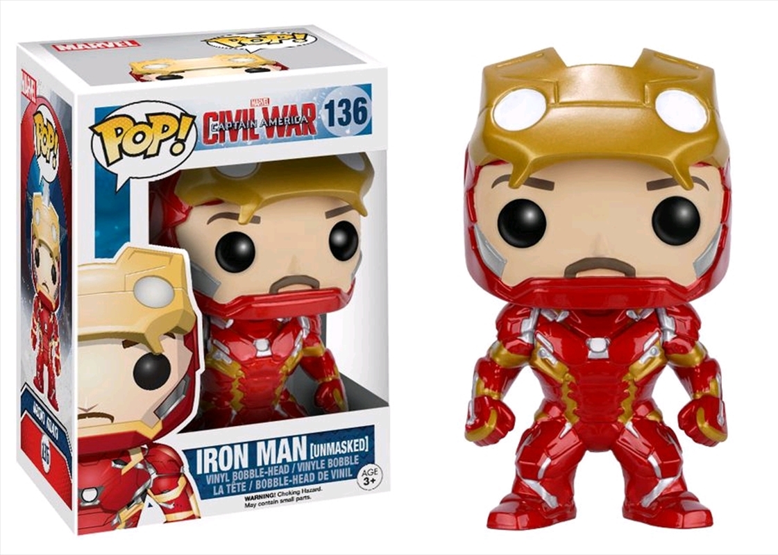 Captain America 3: Civil War - Iron Man Unmasked US Exclusive Pop! Vinyl/Product Detail/Movies