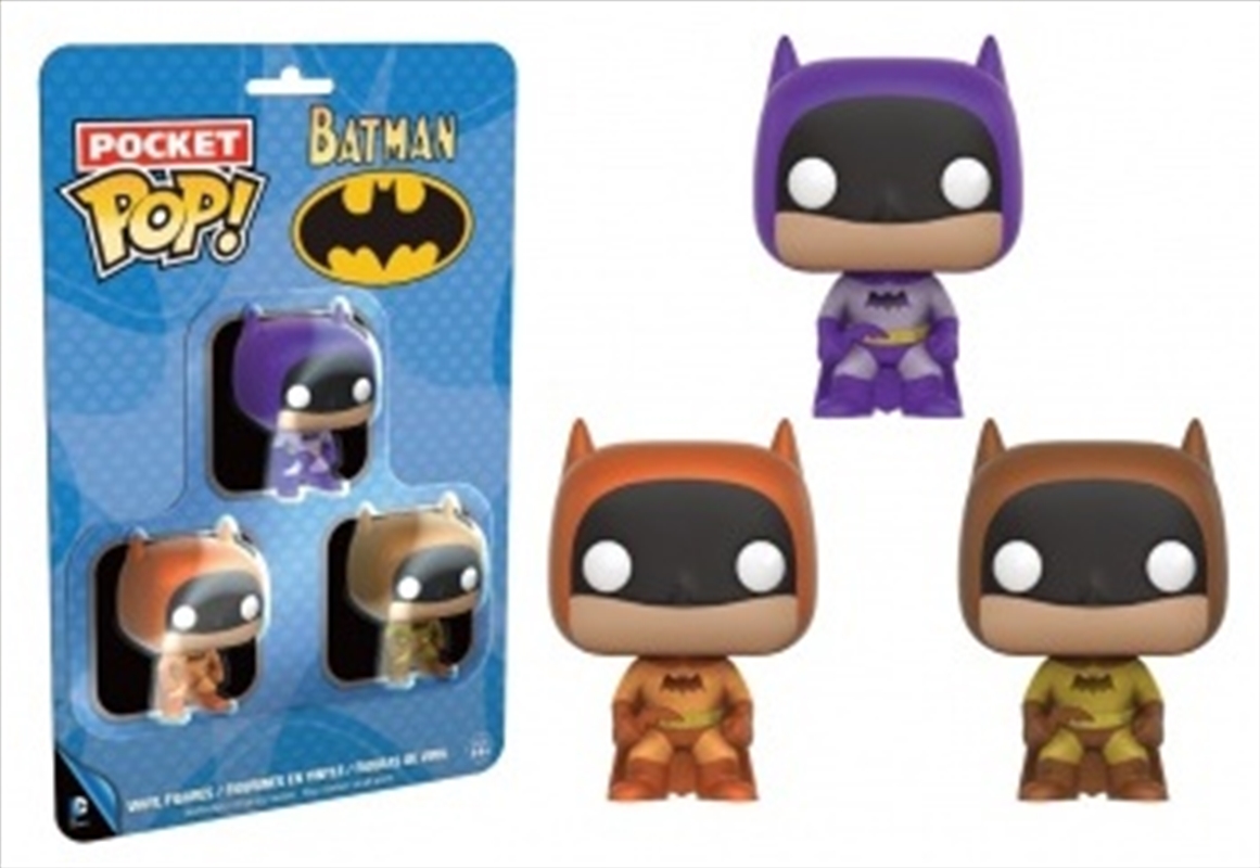 Batman - Brown, Purple & Orange US Exclusive Pocket Pop! 3 Pack/Product Detail/Movies