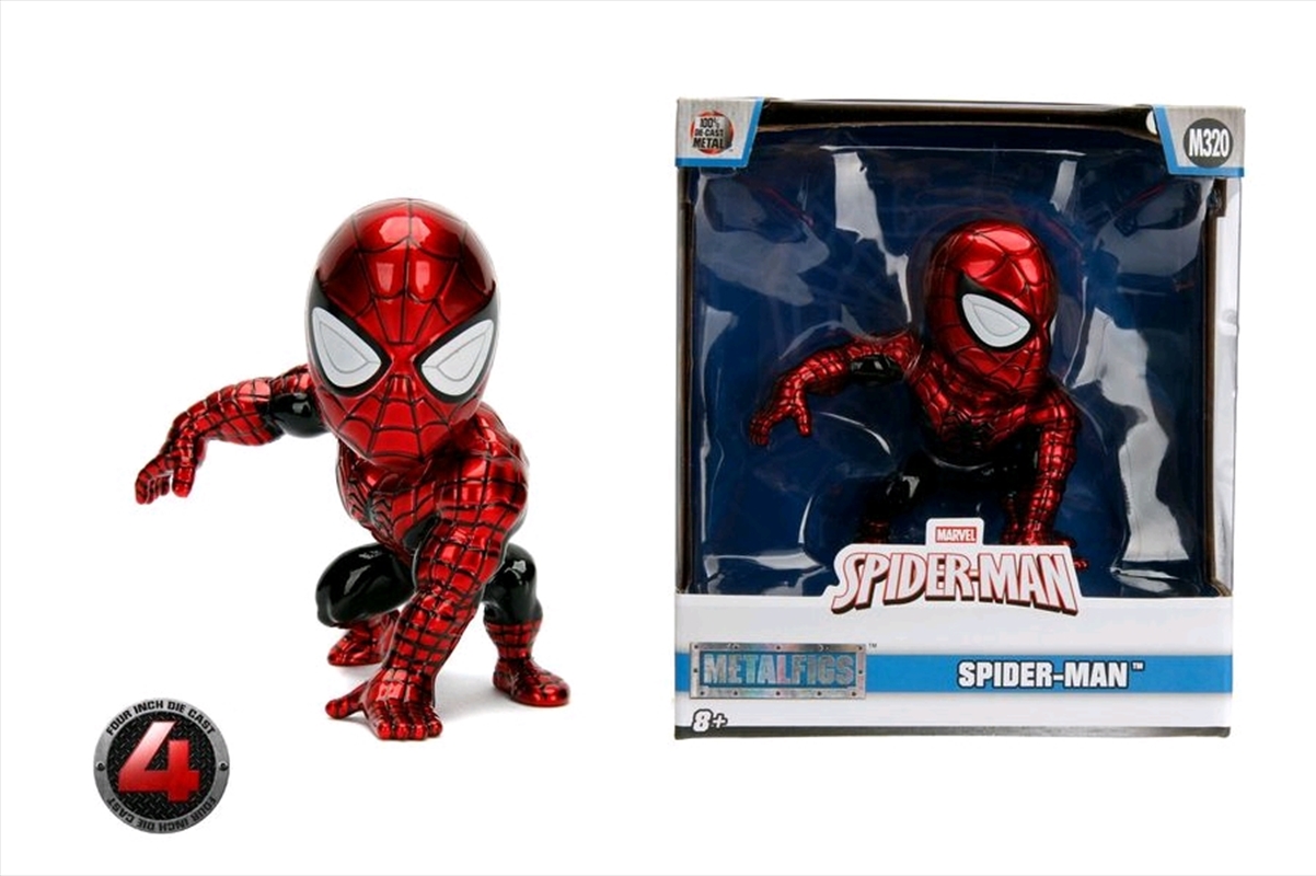 Spider-Man Red / Black 4" Metals/Product Detail/Figurines