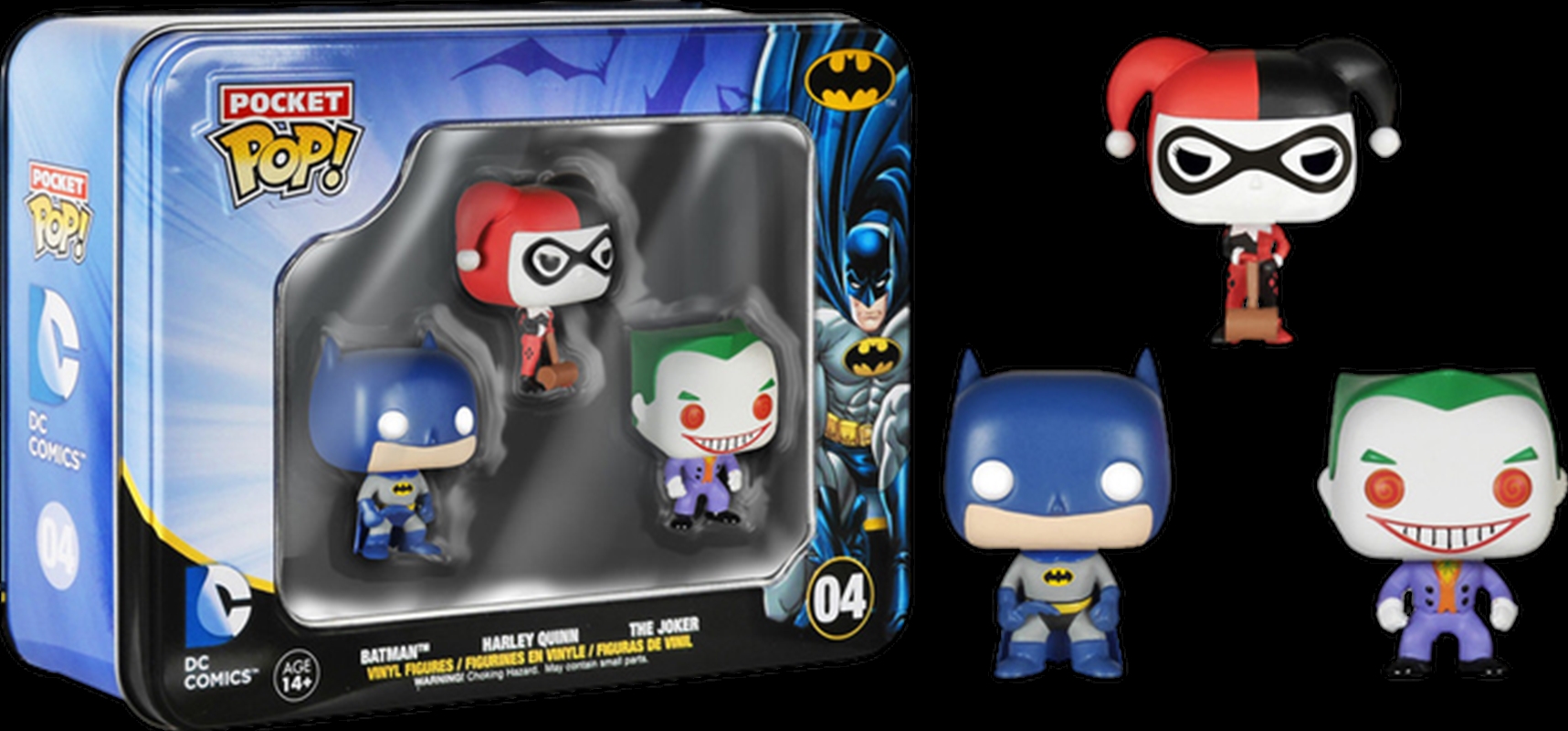 Batman - Batman, Harley Quinn and Joker Pocket Pop! 3-Pack Tin/Product Detail/Movies