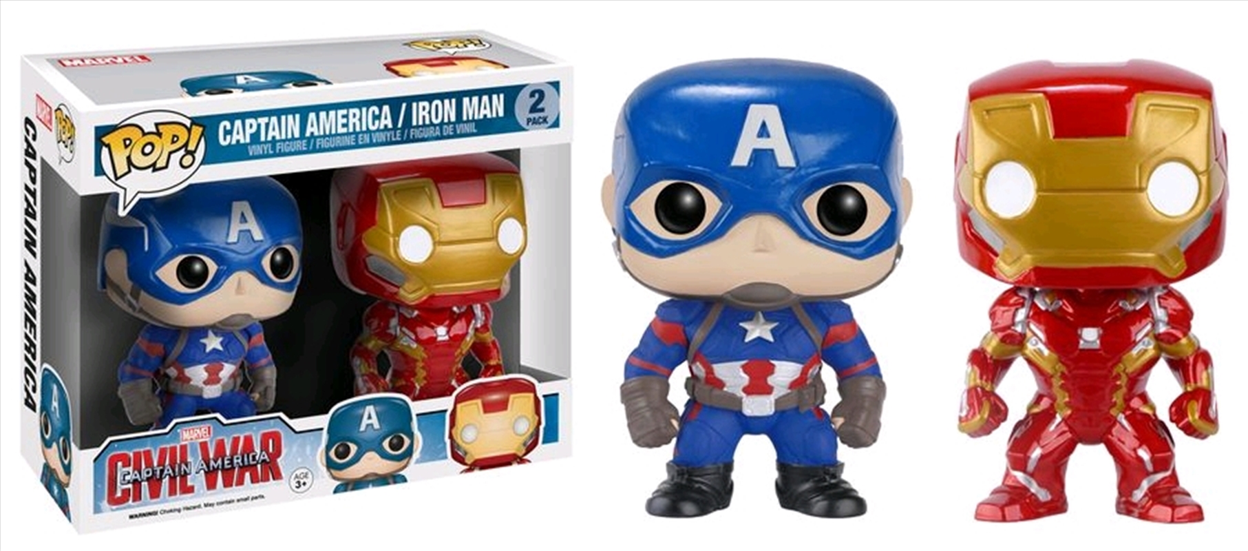 Captain America 3: Civil War - Iron Man & Captain America US Exclusive Pop! Vinyls 2 Pack/Product Detail/Movies
