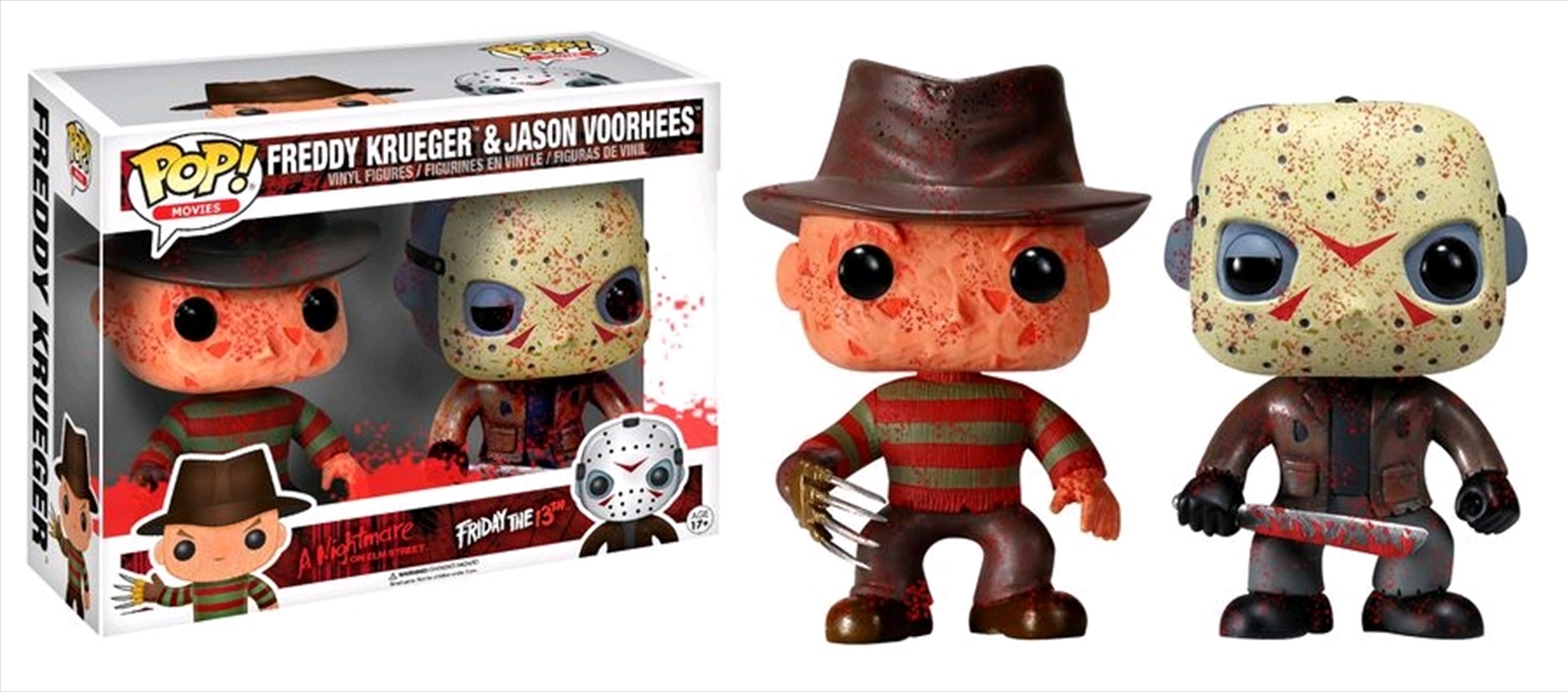 Freddy vs Jason - Freddy Krueger & Jason Voorhees Bloody US Exclusive Pop! Vinyl 2-Pack/Product Detail/Movies