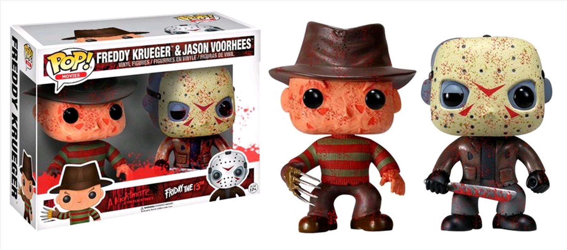 Freddy vs Jason - Freddy & Jason Battle-Damaged Pop! Vinyl 2-Pack/Product Detail/Movies