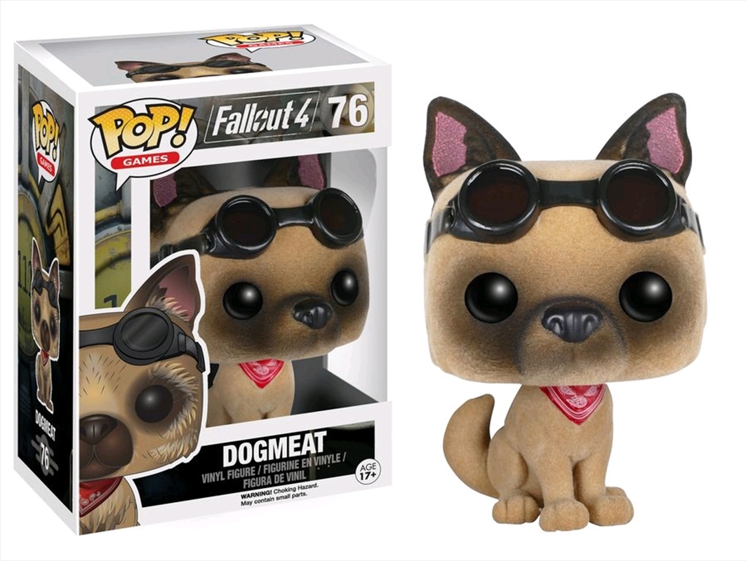 Fallout 4 - Dogmeat Flocked US Exclusive Pop! Vinyl/Product Detail/Deluxe Funko Pop Vinyl