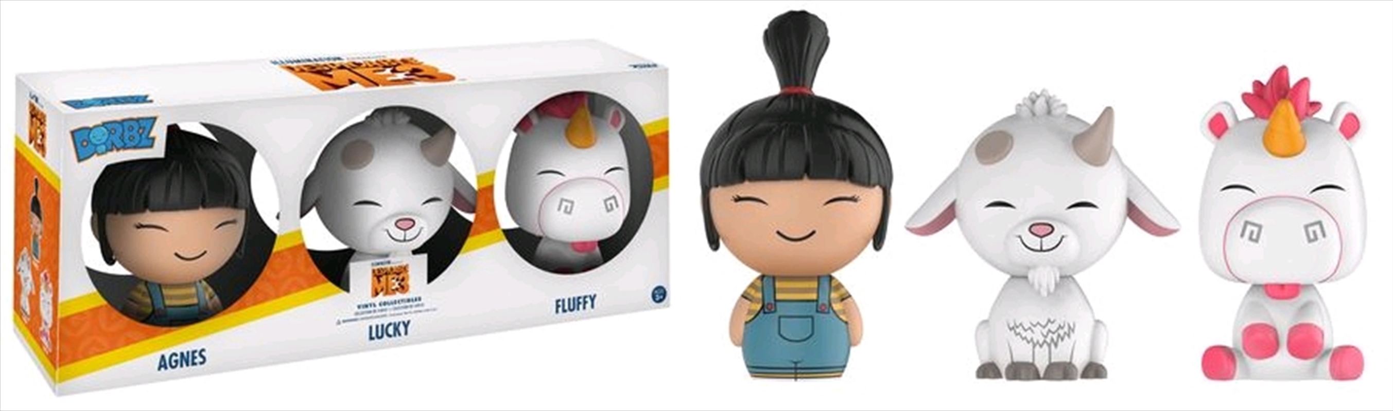 Despicable Me 3 - Agnes, Lucky & Fluffy US Exclusive Dorbz 3-Pack [RS]/Product Detail/Funko Collections