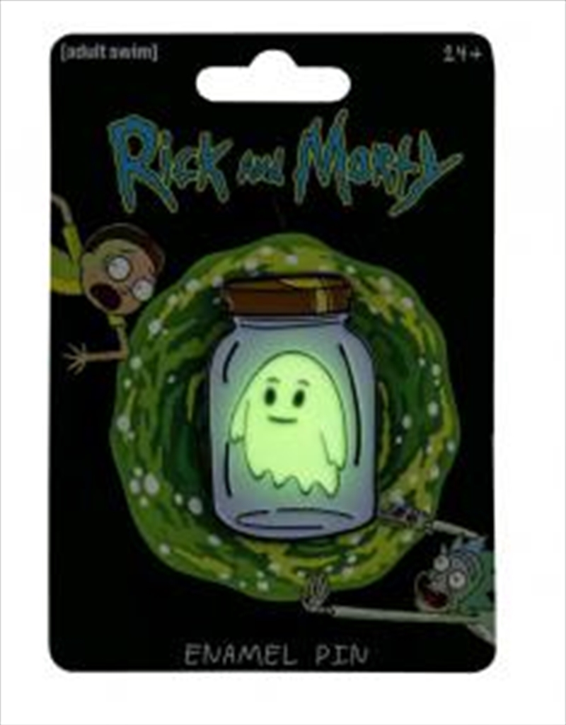 Ghost In Jar Glow In The Dark Enamel Pin/Product Detail/Buttons & Pins