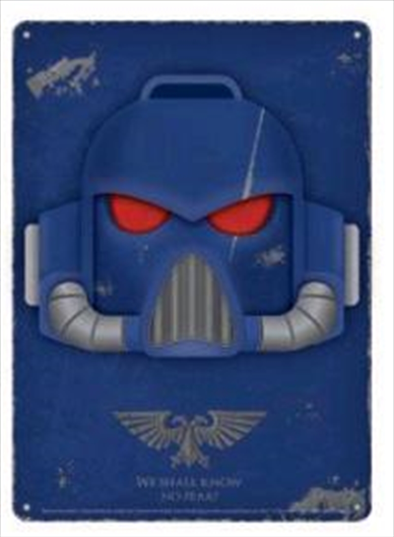 Space Marine Helmet Tin Sign/Product Detail/Posters & Prints